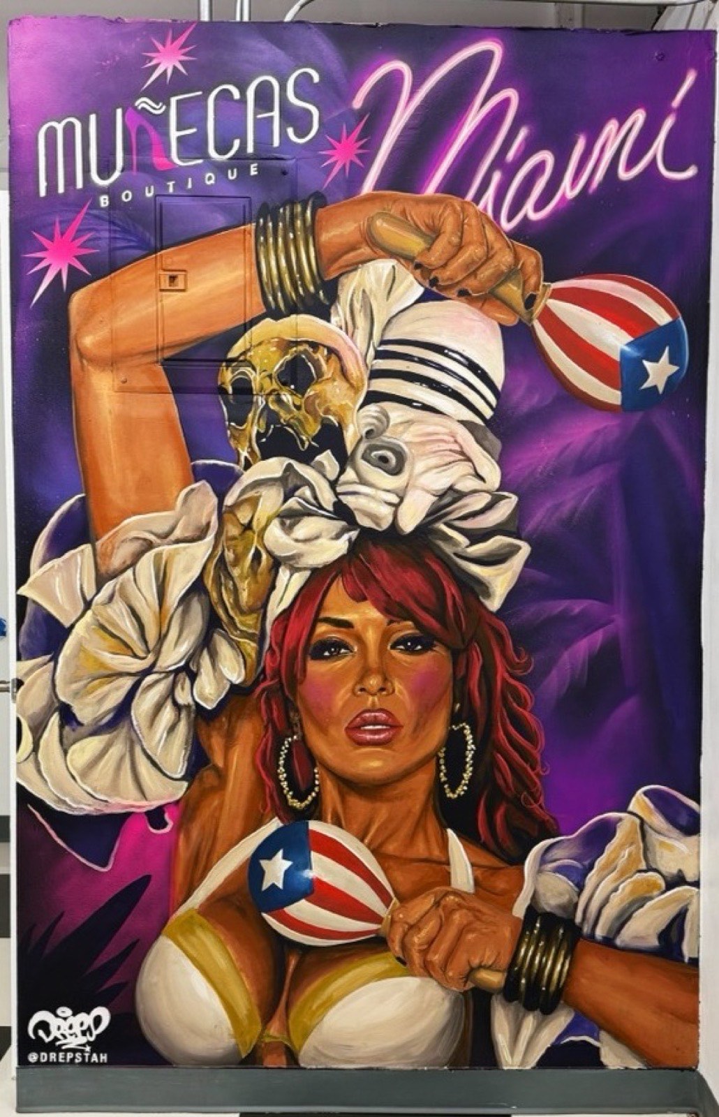 Muñecas Boutique Miami mural